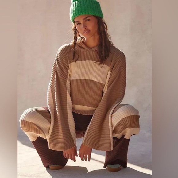 Free People Beach KamiRibbed Sweater Pants NWOT - Picture 3 of 6